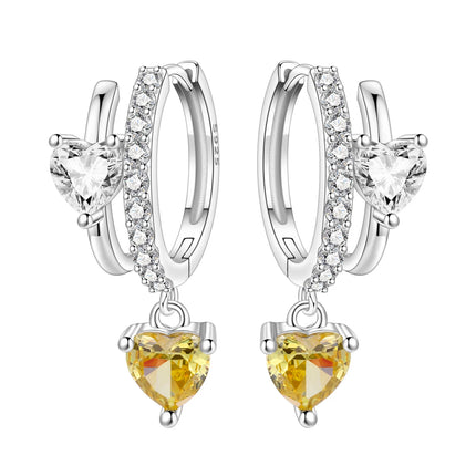 925 Sterling Silver Star Moon Heart Shape Earrings Jewelry Versatile Hoop Earrings For Women Jewelry Fine Birthday Party Gifts