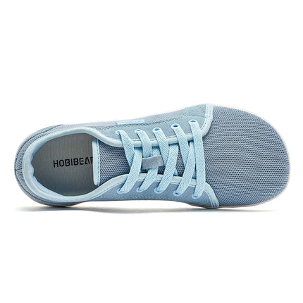 HOBIBEAR Wide Toe Barefoot Shoes Womens Mens Outdoor Lace Up Running Sneaker Zero Drop Comfortable Casual Shoes