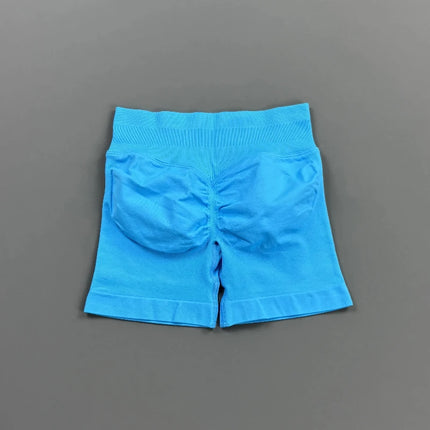 HISTELLO Gym Shorts 4.5" Women Fitness Sports Biker Shorts Low Waist Running Pants Workout Scrunch Butt Yoga Seamless Leggings