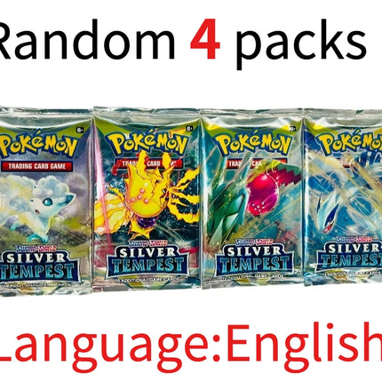 4 Pcs Pokemon Card CHAOS PISING  ASCENDED HEROES  English Booster Battle Pokemon Card Game Carte Trading Collection Cards Gift