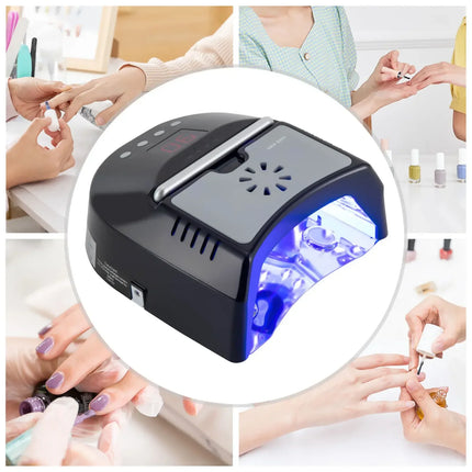 Popular Upgraded 72W Cordless UV LED Nail Lamp with Rechargeable Battery &  Fan - Professional Gel Nail Dryer for Salon & Home