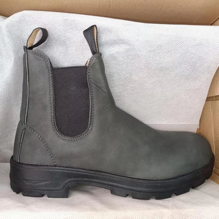 Slip-On Unisex Chelsea Boots Retro Couple Shoes Men Ankle Boots Women Cowboy Single Boots Mens Plus Size 35-49 Boot Men Shoes