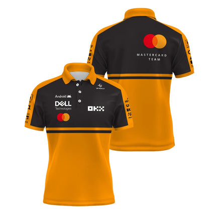 2026 New Men's Norris 1 Racing Team Polo Shirt Oscar Piastri 81 Driver Sports Breathable T-Shirt Daily Casual Plus Size Polo 6XL