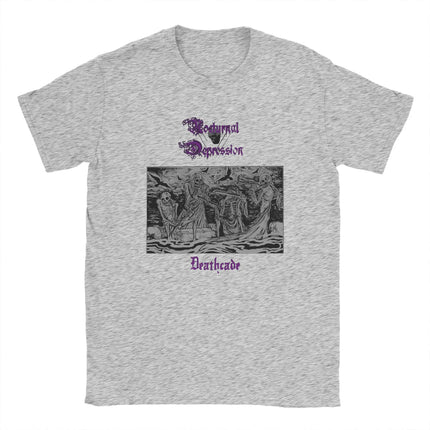 NOCTURNAL DEPRESSION Band T-Shirt Summer  Hip Hop T Shirts Man Cotton O-Neck Oversize Top Tees Short-Sleeve Y2K Casual Tshirt