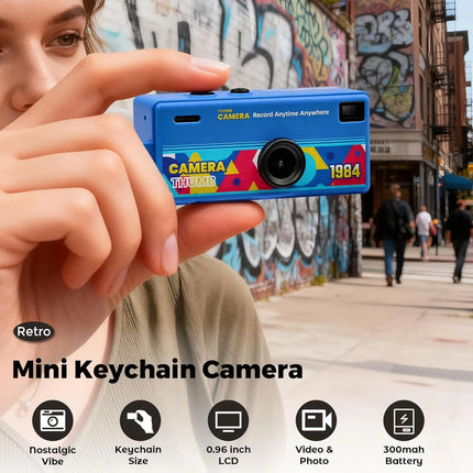 10/15/20PCS 0.96 Inch 1984 Keychain Thumb Digital Camera Support Memory Card 1080P HD Camcorder Video Recorder with Flash