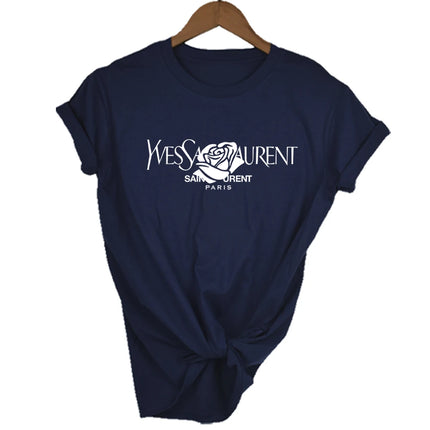 Luxury brand Brand Alphabet Printed Crew Neck Clothing Short Sleeve T-Shirt Trend Summer