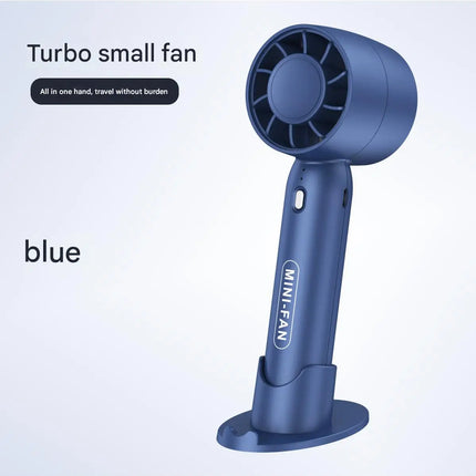 Turbo Handheld Small Fan USB Charging Mini Outdoor Portable Lightweight Desktop Stand With Long-Lasting Battery Life