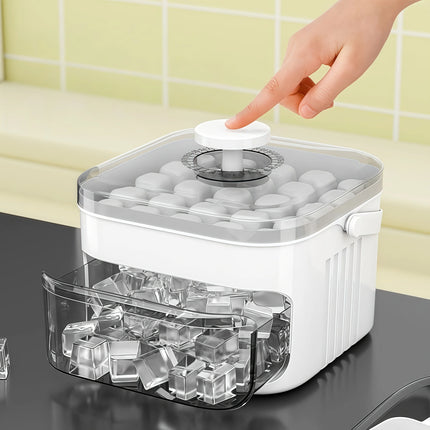 50-Cell Push-Type Ice Tray, Quick-Freeze, Food-Grade PP, Summer Home Must-Have