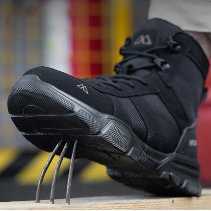 Light Breathable Protection Safety Shoes Men Steel Toe Cap Anti Smash Work Shoes Anti-Puncture Indestructible Man Safety Boots
