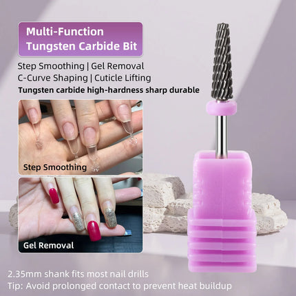 Tungsten Carbide Nail Drill Bits M/XC Mini Electric File Bit Remove Acrylic Gel Cuticle Care Seam Buffing Manicure Pedicure Tool