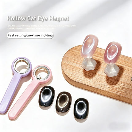 Halo Cat Eye Nail Magnet Ring Magnetic Tool with Handle for Cat Eye Gel Polish DIY Nail Art Manicure Tools