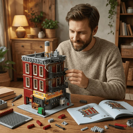 Spider Deli Apartment Building Blocks With 11 Figures Films Hero Classic City Modular Assembly Model Kit Creative Gift 3559PCS