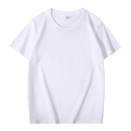 100% Cotton T-shirt Custom Logo High Quality Comfortable Short Sleeve Tops Print Pattern Company Team Clothes Embroidery Design