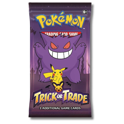 Cartoon Anime Pokemon Game Collection Card Halloween Trick or Trade Gengar & Pikachu Cards Mini Booster Bag Battle Trainer Gift