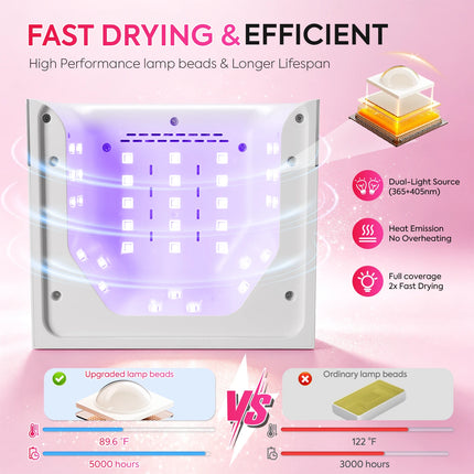 DianaBeauty 168W UV LED Nail Lamp Professional 36LEDS Nail Dryer With 4 Timer Settings UV Cabin Manicure Light For Nails Salon