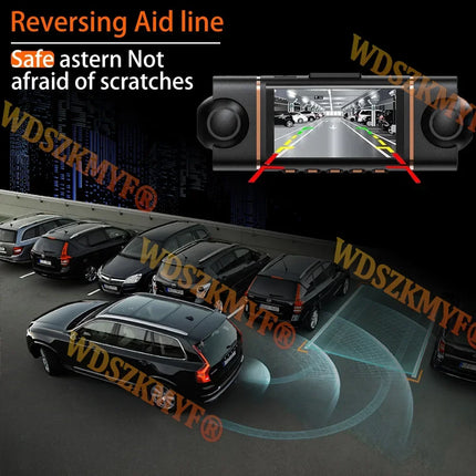 4K Quad Lens Car Camera WIFI Dashcam 360° Coverage Car DVR 24H Parking Monitor Starlight Night Vision Car Security Accessory