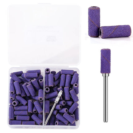 3mm 80pcs Mini Zebra Nail Sanding Bands Electric Machine Nail Drill Bits UV Gel Acrylic Polish Remover For Nails Accessory Tool
