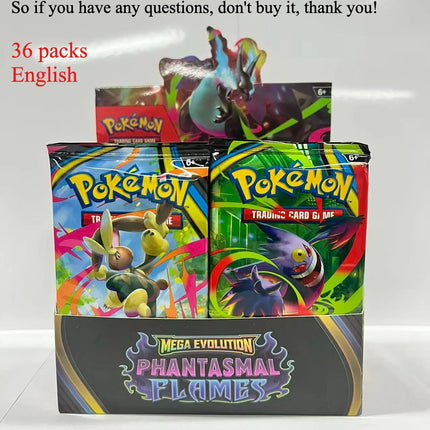 4/36 Packs English Pokémon TCG: Mega Evolution Perfect order Phantasmal Flames Ascended Heroes Booster Box Pokemon card