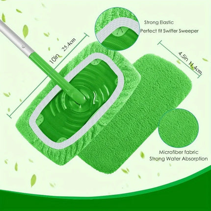 4 Reusable Mop Pads with High Water Absorption and Ultra-fine Fiber Cleaning Pads That Can Firmly Adhere To Most - product im