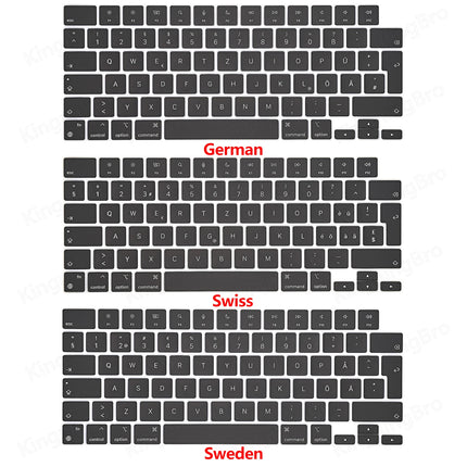 New Replacement Keyboard Keys Keycaps For Macbook Air 13" M2 A2681 Keycap Key Cap UK US RU ES FR IT DK NO DE KR PT HU 2022