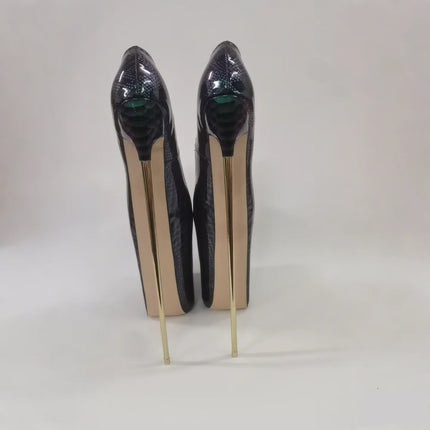 New Style Crossdresser Stiletto Sexy 30cm Ultra Thin High Heels Pointed Toe Shoes Woman Waterproof 12 Inches Pumps Zapatos Mujer