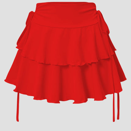 New Solid Color Skirt Women Summer Fashion Outdoor Versatile High Waist Slim Fit Elastic Waist Short Skirt Goods In Stock