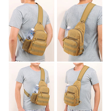 Outdoor Tactical Camouflage Kettle Chest Pack Bags Men Hiking Backpack Nylon Hunting Fishing Molle Army Trekking Shoulder Bag