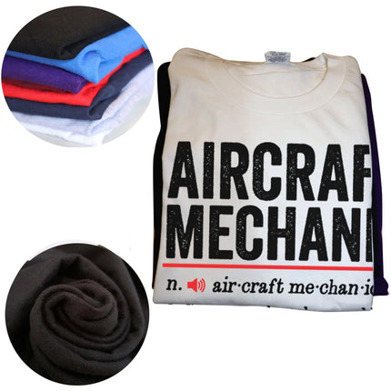 Aircraft Mechanic Definition Funny Aviation Mechanic T Shirts Summer Cotton Streetwear Short Sleeve Birthday Gifts T-shirt Men