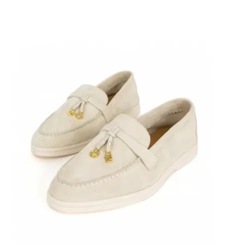 Women's Summer New Casual Hiking Shoes, Women's Deer Leather Driving Hiking Casual Shoes, Flat Loafers, Comfortable Mules