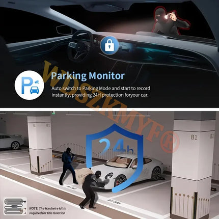 4K Quad Lens Car Camera WIFI Dashcam 360° Coverage Car DVR 24H Parking Monitor Starlight Night Vision Car Security Accessory
