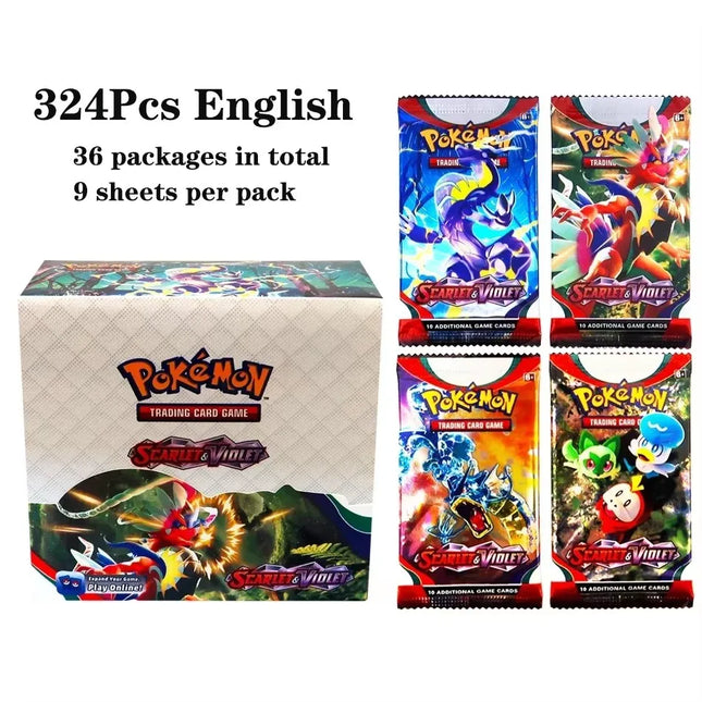 2025 324Pcs Pokémon-Karten Sonne & Mond Evolutions Unified SHINING Booster Box Sammler-Sammelkartenspielzeug für Kinder
