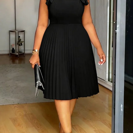 L-4XL Plus Size Clothes Dresses Women Robes Summer Sleeveless Street Style Casual 3XL 4XL Big Size Midi Dress Oversized
