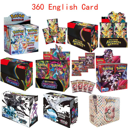 360Pcs Pokemon Card Prismatic Evolutions Scarlet Violet 151 Surging RIVALITES English Booster Pokemon Battle Transaction Card