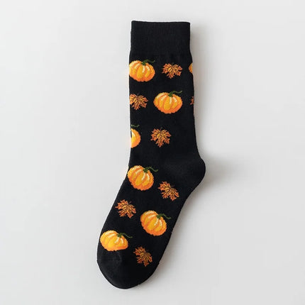 Halloween  Women's Socks Pumpkin Squirrel Cartoon Socks Versatile and Comfortable Socks