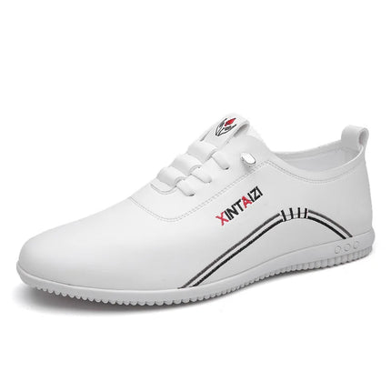 2024 casual men leather shoes Versatile Business White footwear Fashion anti slip comfortable loafers male new lightweight flat