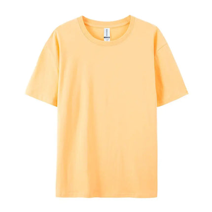 100% Cotton Solid T-shirts Sporty Short Sleeve Tees Casual White Black Clothing Loose O-Neck Summer Tops