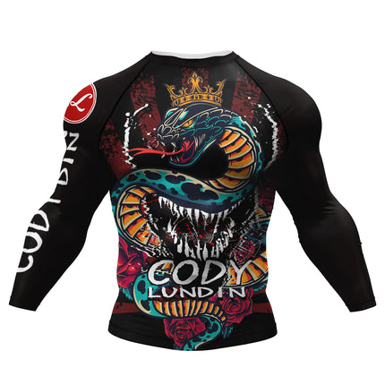 Cody Fluorescent  Unicorn Cool Jiu Jitsu BJJ Rash Guard Sublimation Long Sleeve Fitness Gym Sportswear High Elastic Tops