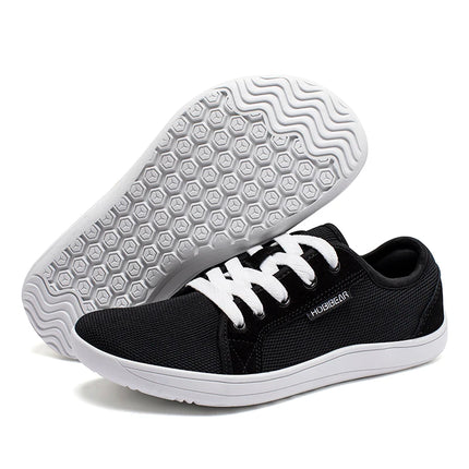 HOBIBEAR Wide Toe Barefoot Shoes Womens Mens Outdoor Lace Up Running Sneaker Zero Drop Comfortable Casual Shoes