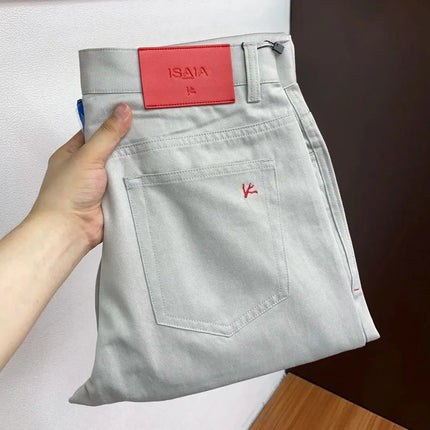 BLLIYOSS 2025 New Embroidered Casual Pants Product Leisure Breathable outdoors Big size 30-40 Pants recombinant cotton fabric