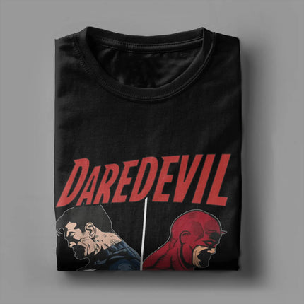 Daredevil The Punisher Only One Way T-Shirts for Men Women  Funny Pure Cotton Tee Shirt Short Sleeve T Shirts Plus Size Clothes