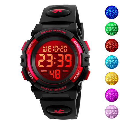 SKMEI 1266 Children's Watches for Boy Girl Color LED Display Digital Alarm Clock Waterproof Sports Kids Wristwatches 1548 Reloj