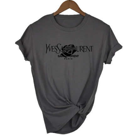 Luxury brand Brand Alphabet Printed Crew Neck Clothing Short Sleeve T-Shirt Trend Summer