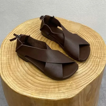 Summer New Women Sandal Fashion Open Toe Female Simple Gladiator Shoe Flats Heel Casual Beach Roman Ladies Shoes Sandalias Mujer