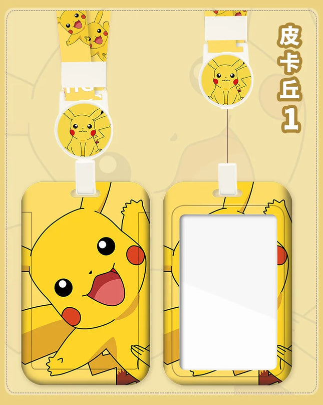 Pokemon Anime Pikachu Kartenhalter Kawaii Ausweishalter Bankkarten U-Bahn-Busfahrkarten Cartoon Studentenausweis Junge Mädchen Arbeitsausweis Kartenhalter