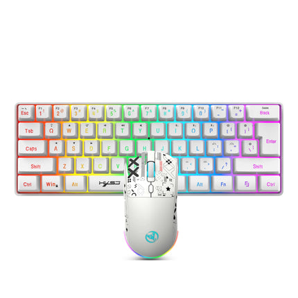 60% Wireless Gaming Keyboard And Mouse Combo, RGB Backlit Quiet Ergonomic Mechanical Feeling Keyboard, Gaming - product image