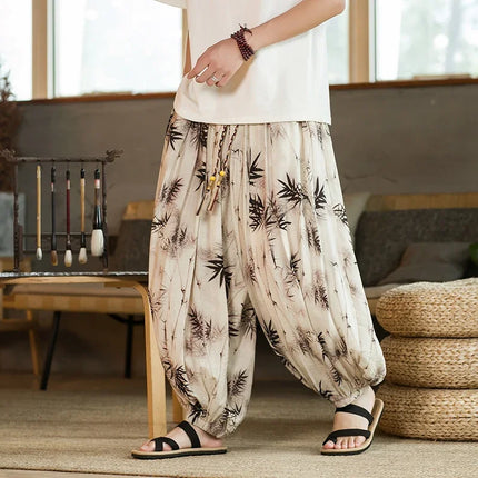 2024 Spring Men New Wide-leg Pants Male Vintage Casual Jogging Pants Male Oversize Loose Harem Pants Women Trousers 5XL