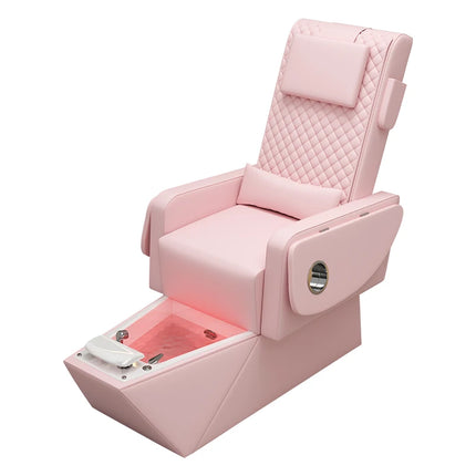 Comfort Soft Pink Pedicure Chair with Seat Cover Ideal for Nail Salon