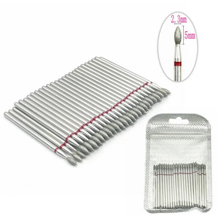50pcs Diamond Nail Drill Cuticle Clean Bit Set Manicure Electric Cutter Bits Accessories Dead Skin Remove Tool