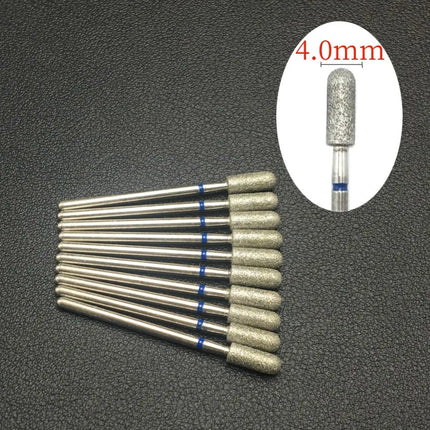 10 Piece Nail Milling Cutter Set Diamond Electric Nail Enhancement Drill Nail Drill Corner Cleaning Drill Burr Accessories Tool
