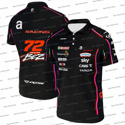 Marco Bezzecchi 72 Racing Team 2026 Polo Shirt for Men Breathable Outdoor Sports T-Shirt Martin 89 Daily Casual Plus Size Polos